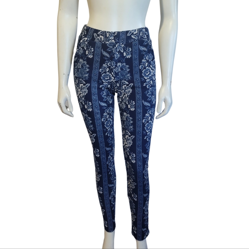 Floral Print Skinny Pants Small